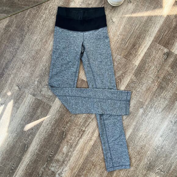 Lululemon Straight Up Pant Heathered Deep Coal Gray Straight Leg Yoga Leggings - Picture 1 of 8